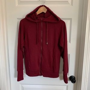 DANSKIN Burgundy Full Zip Closure Hoodie Size S/P